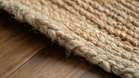 This image showcases a close-up view of a braided natural fiber, highlighting the intricate texture and rustic beauty, perfect for design and decor inspiration.の素材