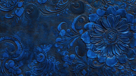 Discover an elegant abstract background featuring rich blue tones. This artistic design offers a serene and modern aesthetic, perfect for various creative projects.の素材