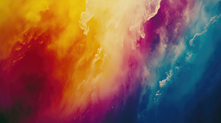 Discover a vibrant abstract fluid background featuring a striking blend of rich colors. This artwork enhances any creative project with its dreamy and captivating textures.の素材