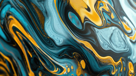 This stunning abstract background features swirling patterns in vibrant blue and gold, creating a captivating and dynamic visual experience perfect for any creative project.の素材