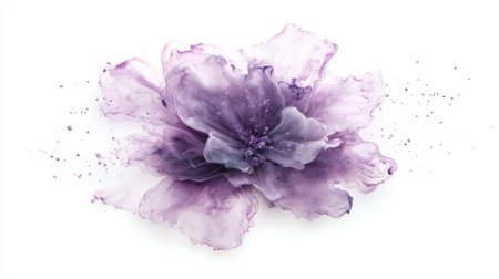 This elegant abstract artwork features a stunning purple flower, perfect for enhancing any decor. Its delicate textures evoke beauty and creativity.の素材