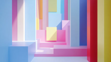 A vibrant arrangement of colorful sticky notes in various hues. This abstract design features a modern composition that adds creativity and inspiration to any workspace or project.の素材