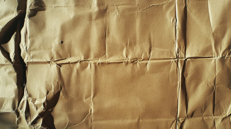A close-up of a plain, sealed cardboard box on a white background, featuring clear visible textures, ideal for use in packing or logistics stock photos.の素材