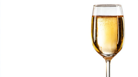 A sophisticated glass filled with sparkling golden beverage, embodying luxury and elegance, perfect for celebrations, parties, and special moments.の素材