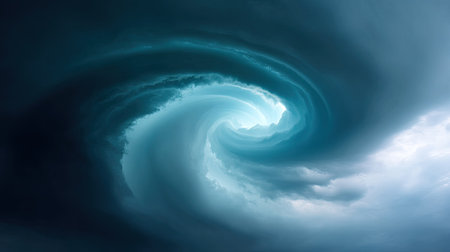 Explore the beauty of swirling clouds in this atmospheric image that captures the dynamic essence of natureの素材