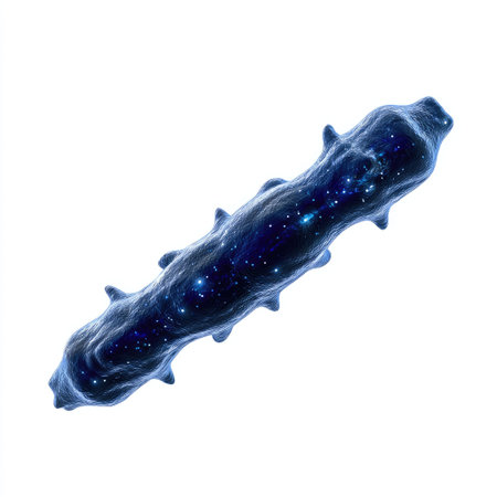 This stunning abstract image features a luminous blue cosmic structure with shimmering details, creating a mesmerizing visual experience ideal for artistic projects.の素材