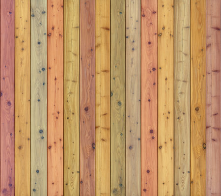 Wood texture background. Wooden planks in different colors. Wooden background.の写真素材