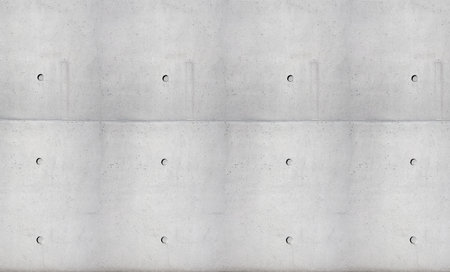 Background of a concrete wall with holes, panoramic shot