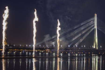 Celebratory salute in Rigaの写真素材