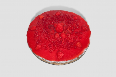 Currant and strawberry cakeの写真素材