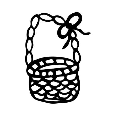 Seamless pattern with hand drawn twigs. Doodle style vector illustration isolated on white background. For interior design, wallpaper, packaging, posters, cards.のイラスト素材