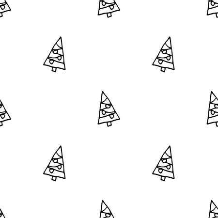 Seamless pattern with hand drawn cup of cocoa and marshmallows. Doodle style vector textures on colored background. For wallpaper, packaging, posters, cards or other design.のイラスト素材