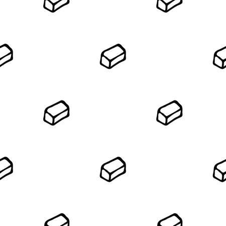 Seamless pattern with hand drawn eraser. Doodle style vector illustration isolated on white background. For interior design, wallpaper, packaging, posters, cards.のイラスト素材