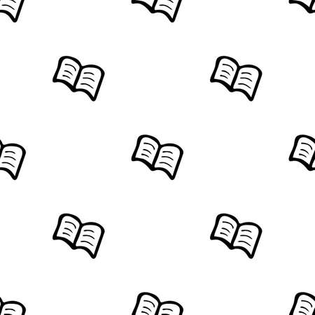 Seamless pattern with hand drawn notebook. Doodle style vector illustration isolated on white background. For interior design, wallpaper, packaging, posters, cards.のイラスト素材