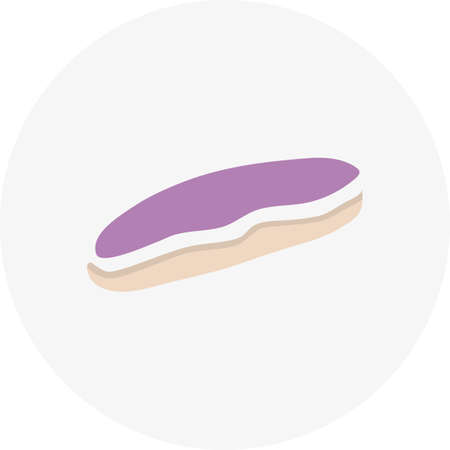 Hand-drawn eclair. Doodle style vector illustration. Design element for postcards, invitations or oher graphic and web design.のイラスト素材