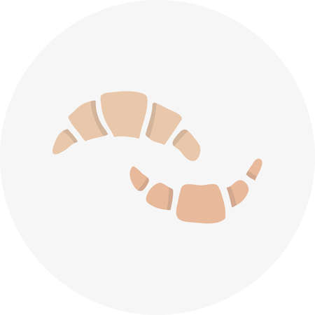 Hand-drawn croissant. Doodle style vector illustration. Design element for postcards, invitations or oher graphic and web design.のイラスト素材