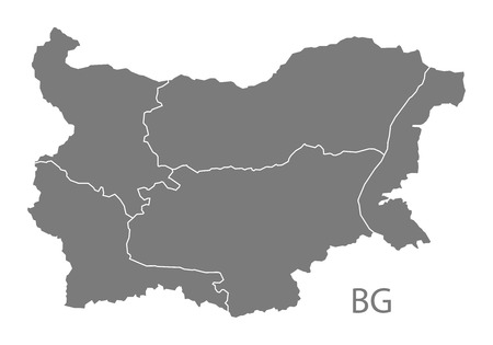 Bulgaria map in grayのイラスト素材