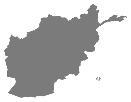 Afghanistan map in grayのイラスト素材