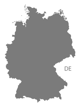 Germany map in grayのイラスト素材