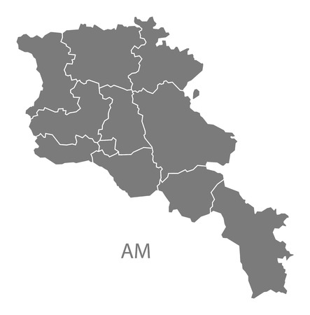 Armenia map in grayのイラスト素材