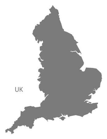 England map in grayのイラスト素材