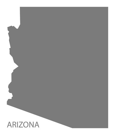 Arizona USA Map in greyのイラスト素材