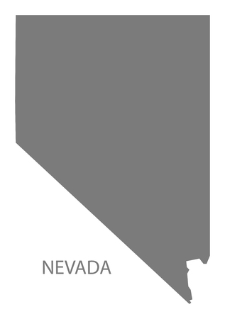 Nevada USA Map in greyのイラスト素材
