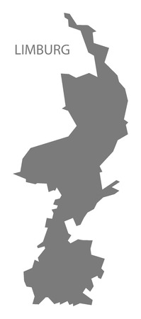 Limburg Netherlands Map in greyのイラスト素材