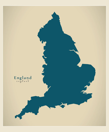 Modern Map - England UKのイラスト素材