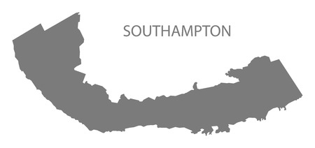 Southampton Bermuda Map in greyのイラスト素材