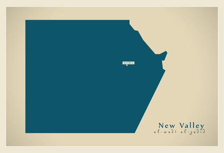 Modern Map - New Valley Egyptのイラスト素材