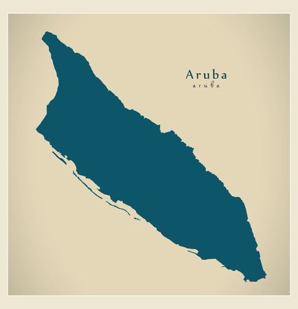 Modern Map - Aruba AWのイラスト素材