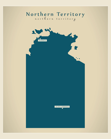 Modern Map - Northern Territory AUのイラスト素材