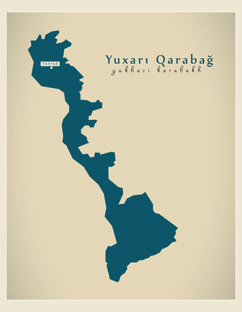 Modern Map - Yukhari Karabakh AZのイラスト素材