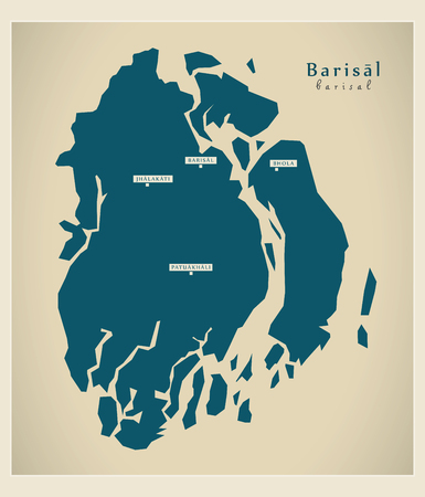 Modern Map - Barisal BDのイラスト素材