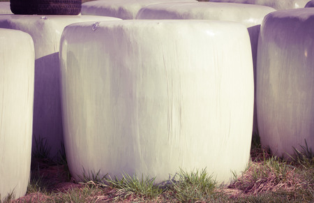 Compressed hayの写真素材