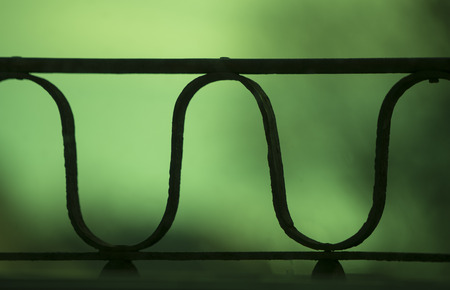 Abstract green steel ornament objectの写真素材