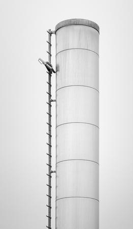 Top of an industrial chimneyの写真素材