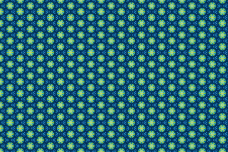 Abstract blue flowers background pattern