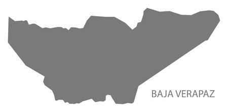 Baja Verapaz Guatemala map grey illustration silhouetteのイラスト素材