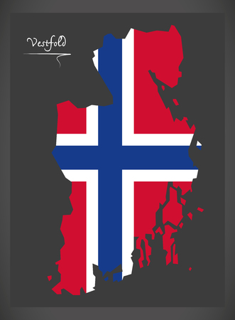 Vestfold map of Norway icon.のイラスト素材