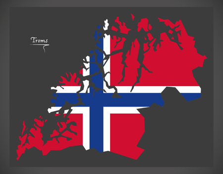 Troms map of Norway icon.のイラスト素材