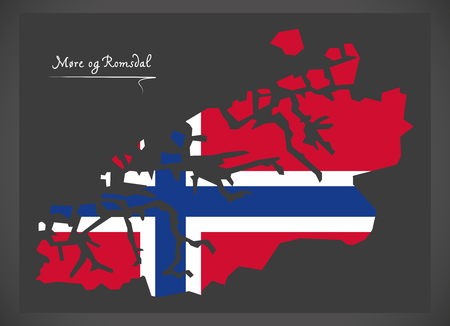 More og Romsdal map of Norway icon.のイラスト素材