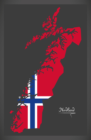 Nordland map of Norway icon.のイラスト素材