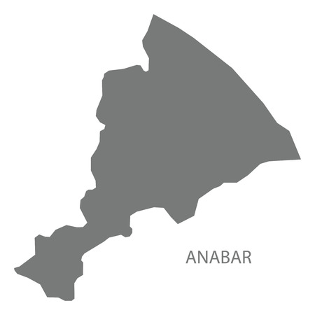 Anabar map of Nauru grey illustration silhouette shapeのイラスト素材