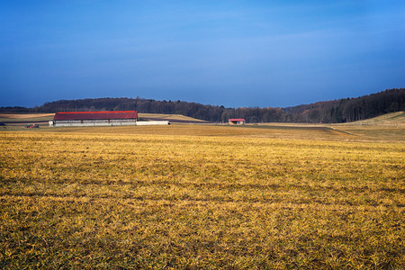 Rural landscape view in Bavaria Germanyの写真素材