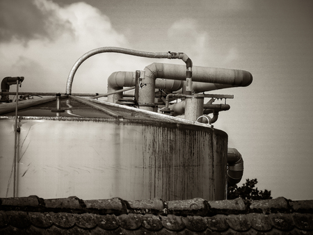 Details of an industrial facilityの写真素材