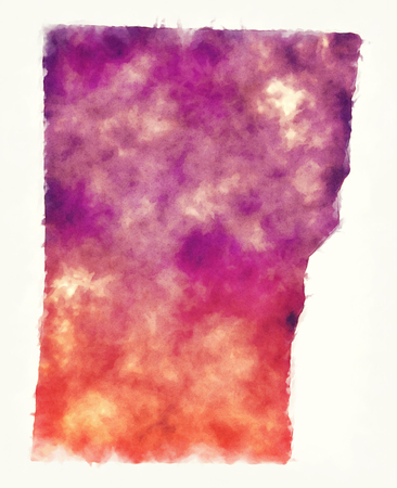 Cayo district watercolor map of Belizeの写真素材