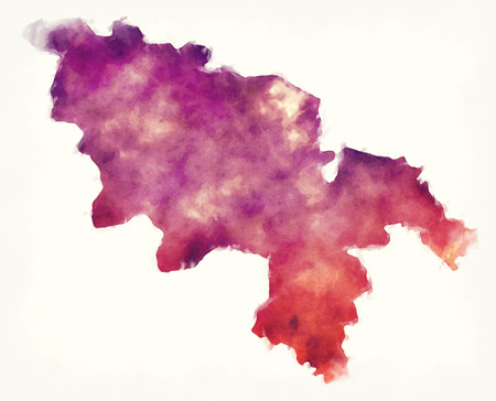 Oubritenga province watercolor map of Burkina Fasoの写真素材