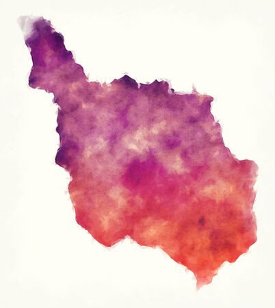 St. Andrew watercolor map of Dominica illustrationの写真素材